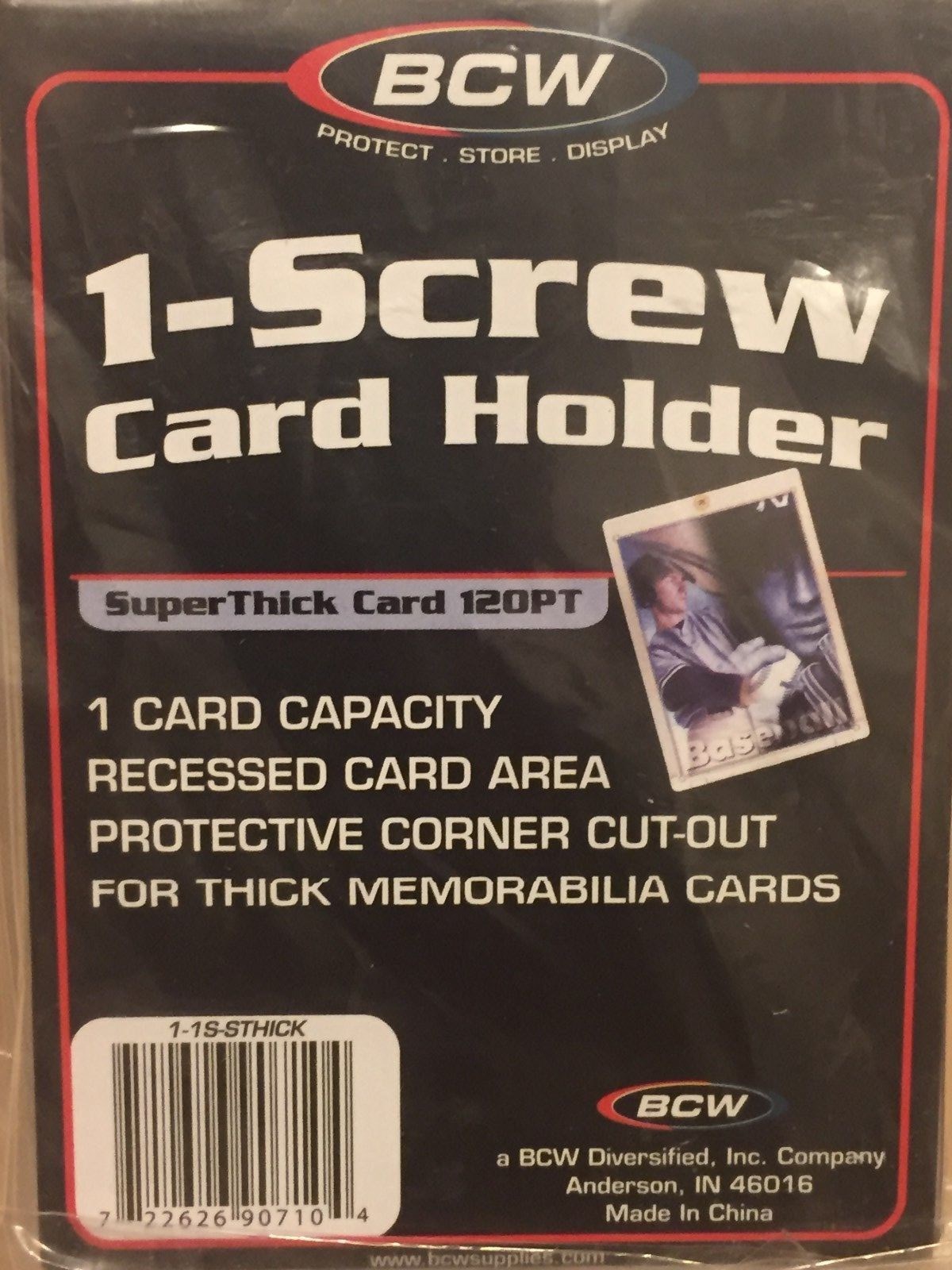Lot of (24)  BCW 1-Screw Super Thick 120PT Recessed Trading Card Holders