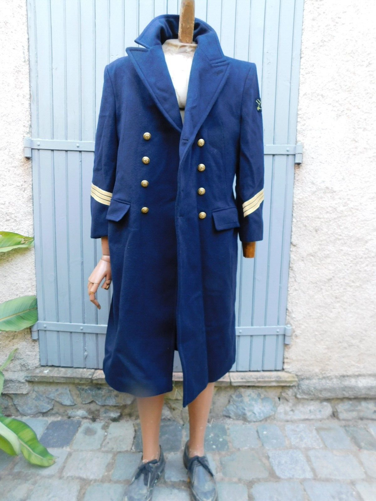 MARINE NATIONALE MANTEAU EN LAINE BLEUE OFFICIER MARINIER eBay