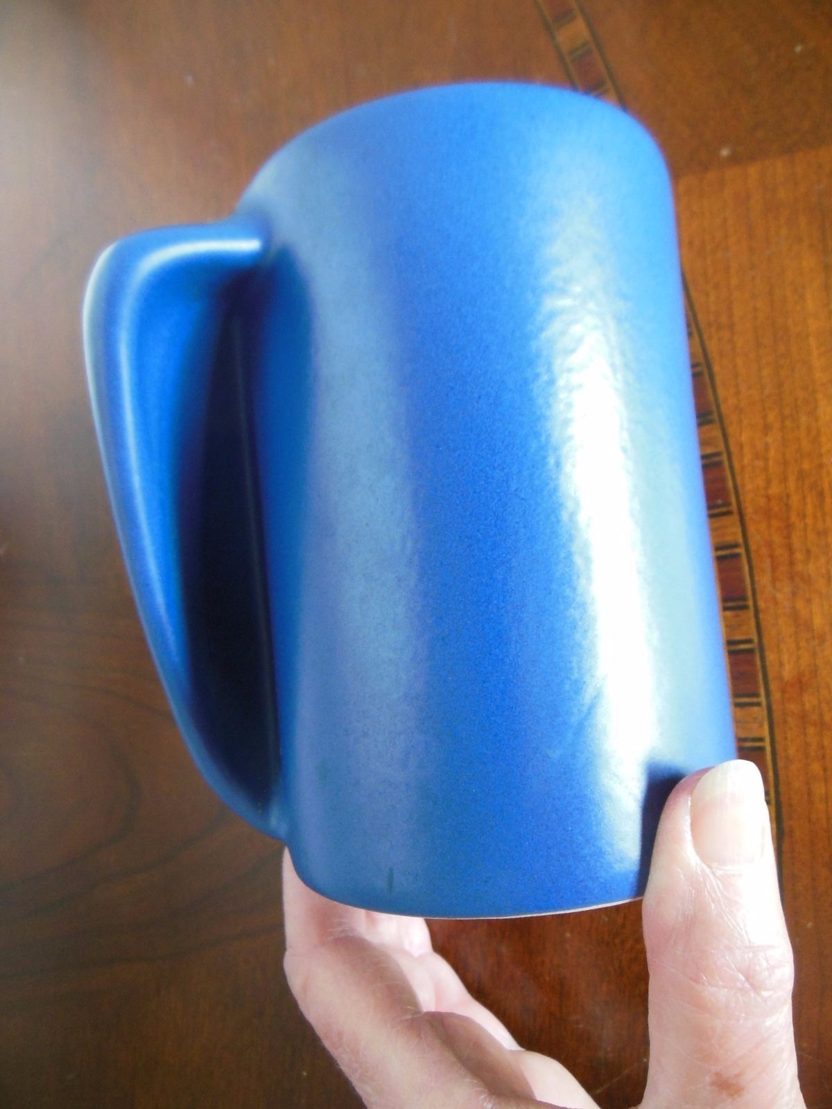 Beauce Ware Pottery 1960's Brutalist Jacques Garnier Mug Quebec Blue Unique