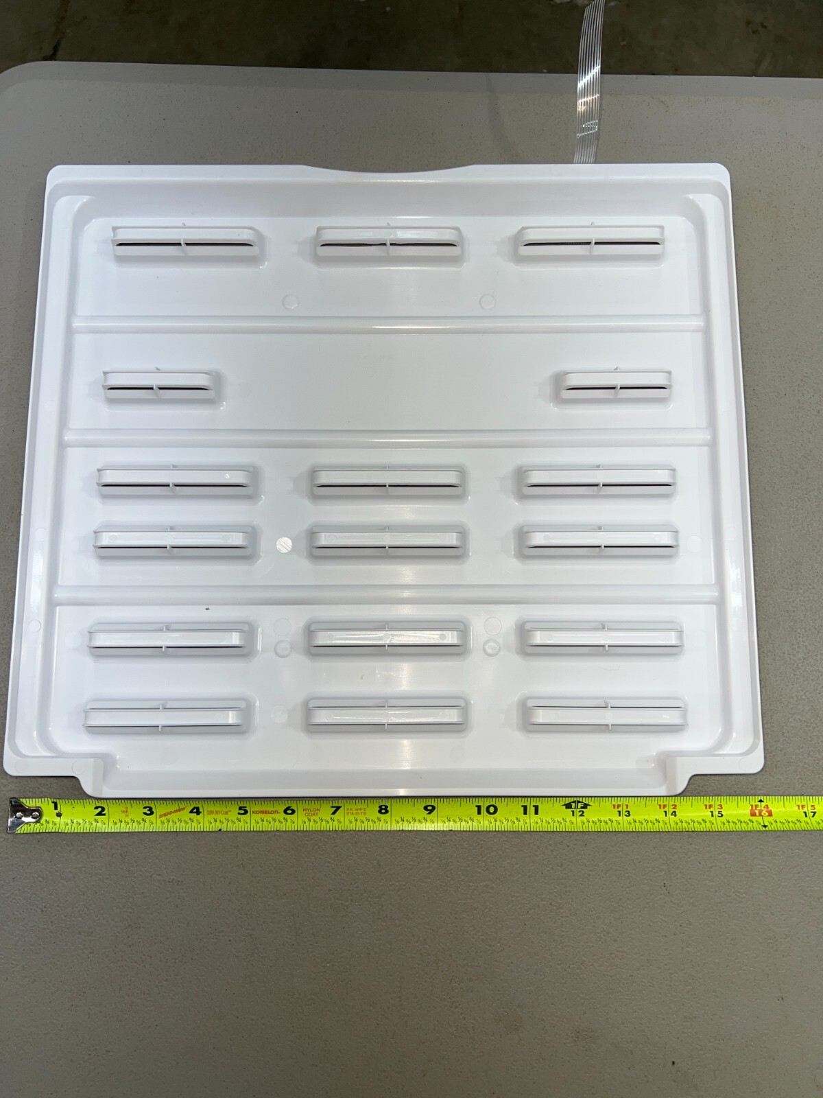 White Plastic Freezer Door
