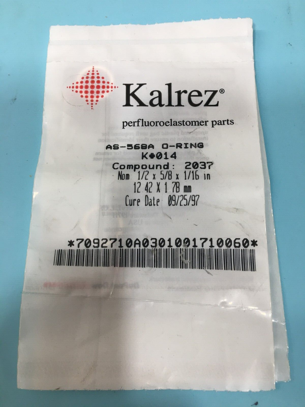 KALREZ AS-568A O-RING K#014, COMPOUND 2037, 117030