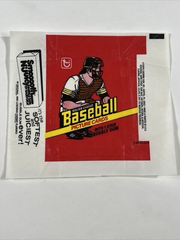 1978 Topps Baseball Card Wax Pack Wrapper