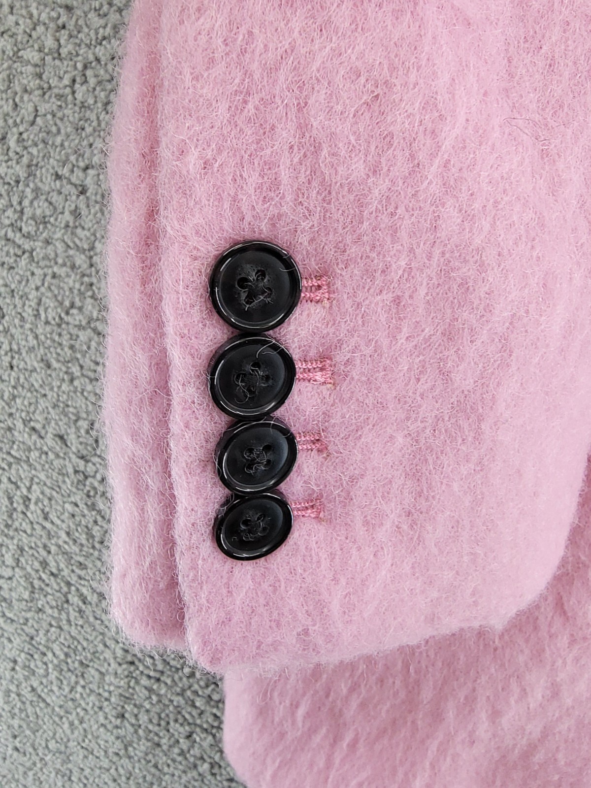 STAND STUDIO Esme Brushed Wool Blend Coat Women's 36 Bubblegum Pink Long Sleeve - Picture 10 of 19