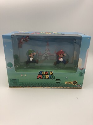 Super Mario & Luigi with Interactive Background Nintendo Licensed Product Jackks