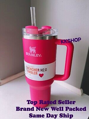 Stanley Genuine Target Cosmo Pink Valentine Heart 40oz Tumbler NEW SAME DAY SHIP