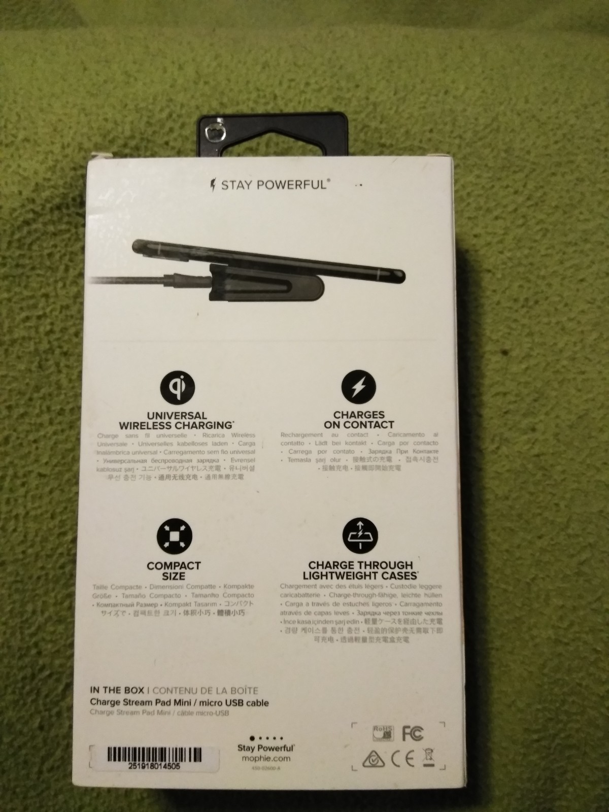 mophie Charge Stream Mini Pad, 5W Qi Certified Wireless Universal Charging Pad