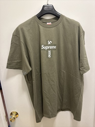 Supreme Cross Box Logo Tee Black Men's - FW20 - US