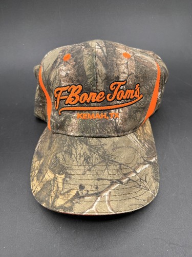 t-bone tom's kemah texas hat camo With Orange Trim