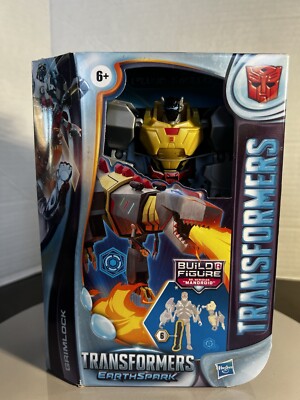 Transformers EarthSpark Grimlock Deluxe Action Figure,Mandroid BAF. Hasbro New