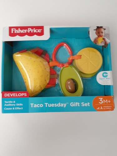 Fisher Price 2018 Taco Tuesday Gift Set Toy Avocado Rattle Soft Shell Pricetronic