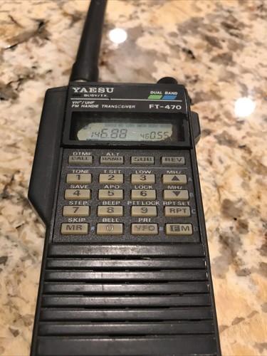 Yaesu FT-470 Dual Band VHF/UHF Handie Transciever | eBay