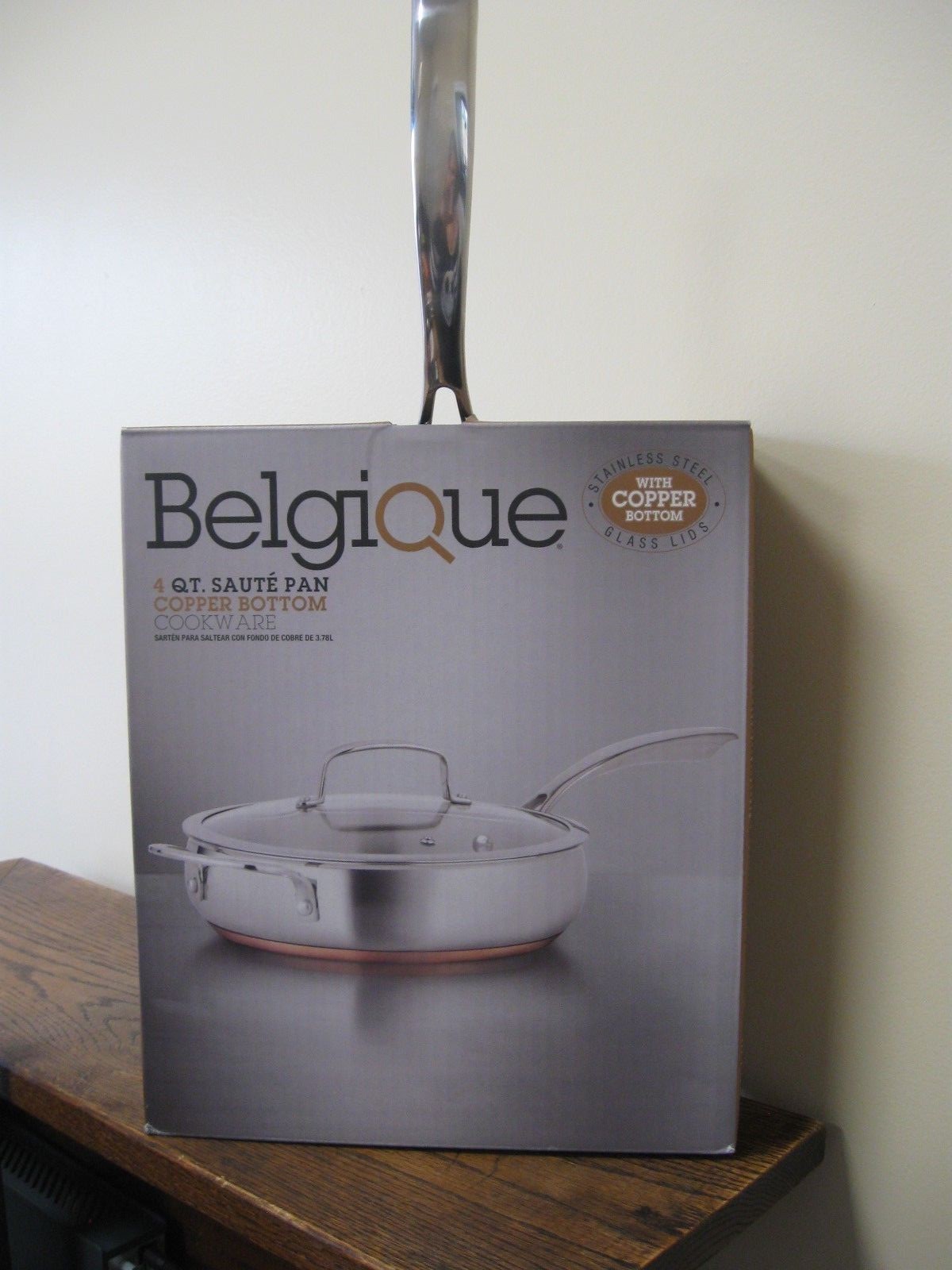 UPC 706255274998 product image for Belgique Stainless Steel Copper Bottom 4 Qt. Quart Saute Pan With Lid $99 | upcitemdb.com