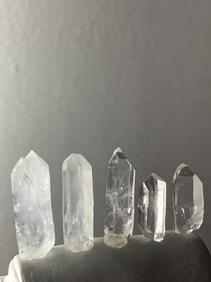 Faden Quartz Natural Double Point 5 gems Pakistan Mined terminations 8.27  grams