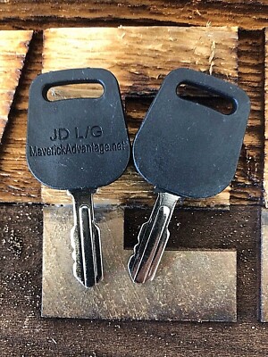2 IGNITION KEYS for John Deere GX24332 GY20680 Toro 112-0312 112-1615 112-6115