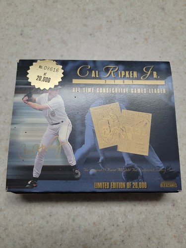 Cal Ripken Jr. Limited Edition 23k Gold Card Factory Sealed /20000