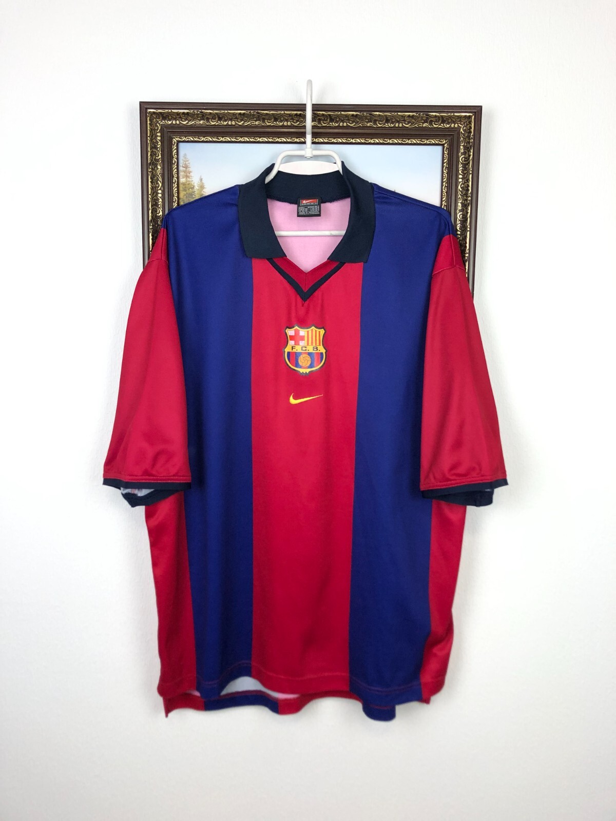 2000-2001 バルセロナ　ナイキ　ホームユニフォーム　正規品 CJ X NIKE X FC BARCELONA RETRO 2000/01 HOME SKELETON JERSEY