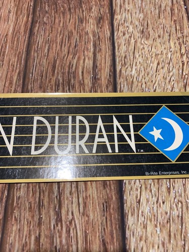 Vintage 1984 Duran Duran Band Black Bumper Sticker John Taylor 80s Rock NOS New