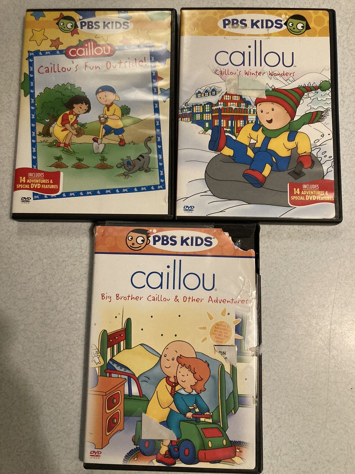 PBS kids Caillou dvd's set of 3 | eBay