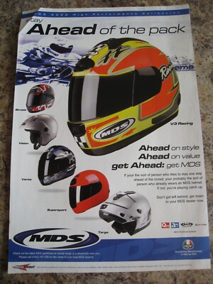 STAY AHEAD OF THE PACK MDS TECHNICAL SYSTEMS HELMETS ADVERT A4 FILE 37