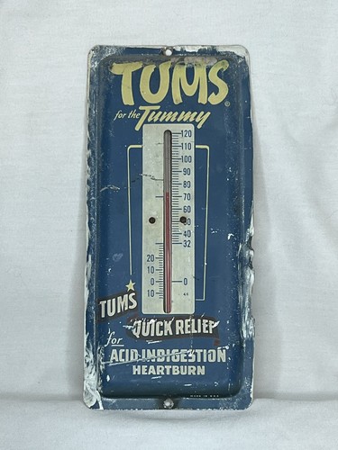 1950s Tums For The Tummy ヴィンテージ温度計 Vintage Tums For The Tummy Medicine Advertising Thermometer