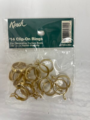 Kirsch 14 Clip-On Rings For Curtain Rods 7/8'' (2.2 cm) inside diameter