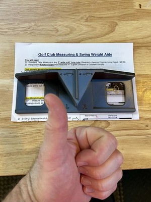 Golf Club Length & Swing Weight Balance Fitting Tool - Use Any