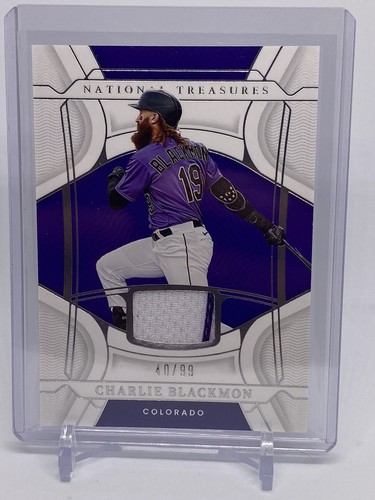 ちゃーりー 2022 Panini National Treasures Charlie Blackmon Game Worn