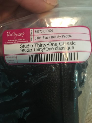 THIRTYONE Thirty-One 31 Gifts Studio Classic Purse Bag NEW Black Beauty Pebble