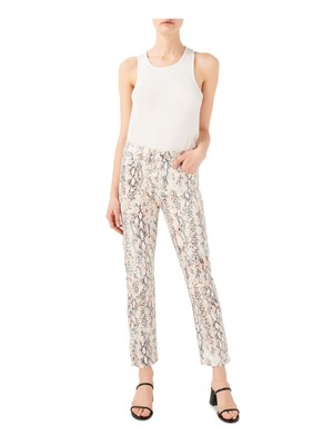 

Женские бежевые джинсовые прямые брюки Jen 7 By 7 For All Mankind, Бежевый, 7G027353