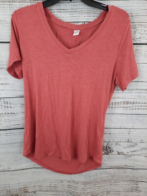 Old Navy T-Shirt Women's M Red V-Neck Short Sleeve NEW