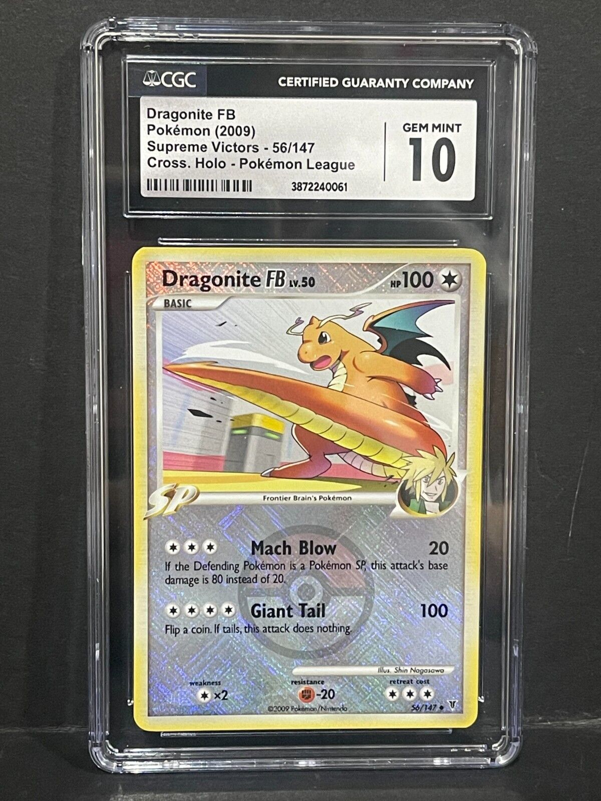 Pokémon 2009 Dragonite FB Crosshatch Holo Pokémon League 56/147 CGC Gem Mint 10 Pokémon 2009 Dragonite FB Crosshatch Holo Pokémon League 56/147 CGC Gem Mint 10