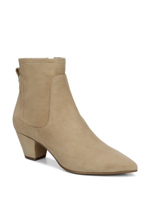 SAM EDELMAN Женские кожаные ботильоны Camel Beige Karlee Toe на блочном каблуке 8,5 м