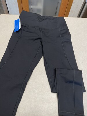 Ewedoos Womens High Waisted Fleece Lined Legging Yoga Pants  Black Large New