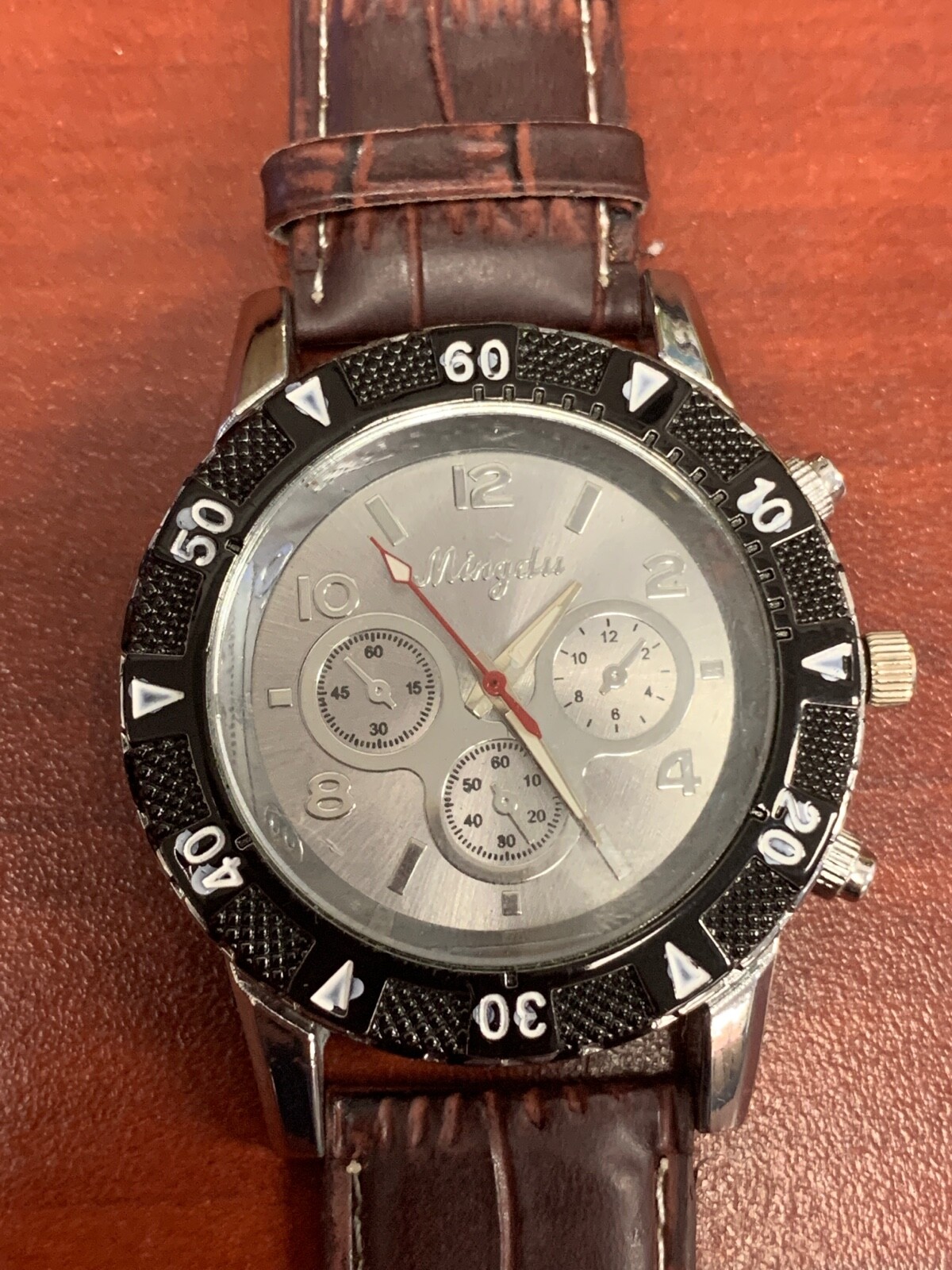 Men's Mingdu Faux Chronograph Watch With New Battery