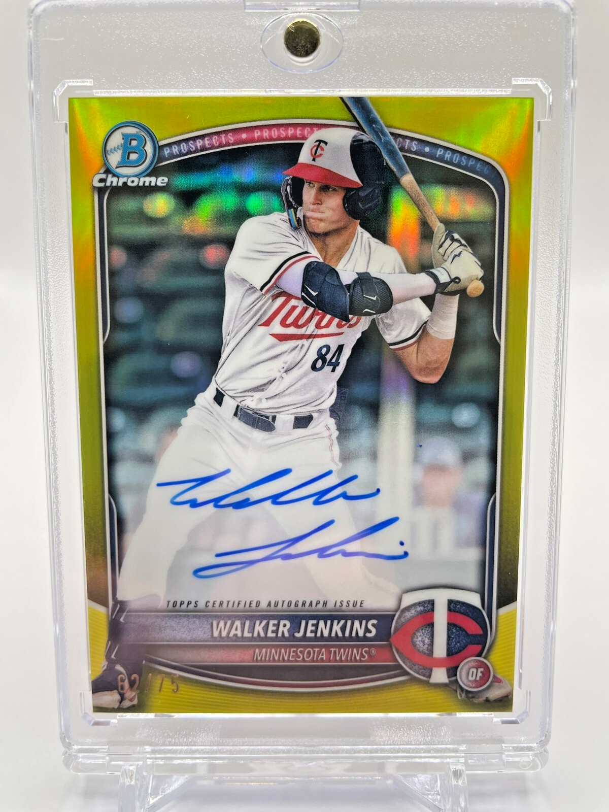 2025 Bowman Chrome Walker Jenkins Auto Prospect TRUE Yellow