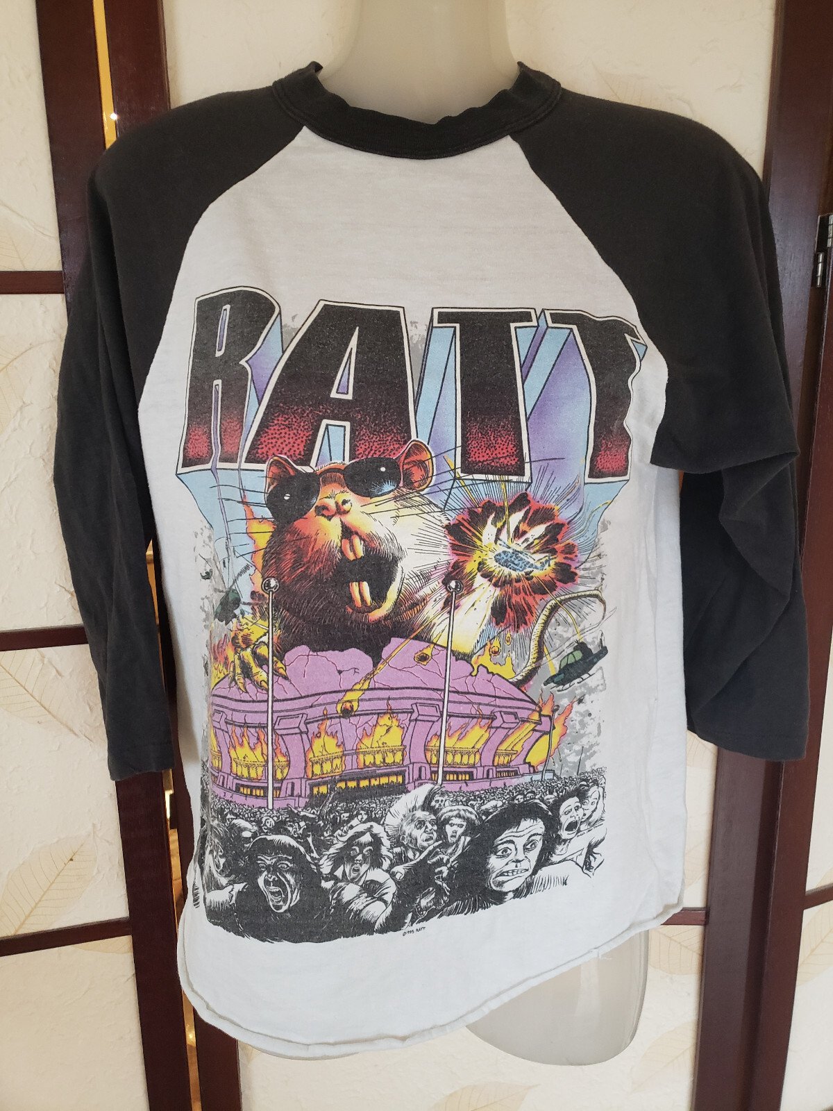 RATT(ラット) 1985ツアーTシャツ　サイズML相当② RATT】ロックTシャツ メンズ バンドTシャツ メンズ RATT