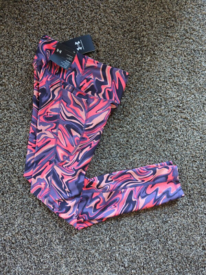 Ladies Under Armour Compression Ankle Legging ~ Pink & Purple ~ XS X-Small ~ NWT