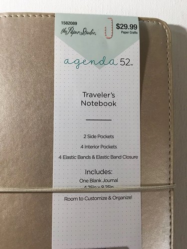 The Paper Studio Agenda 52 Traveler’s Notebook Journal Champagne 5.75 x 8.75