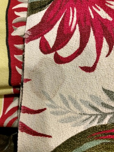 Vintage Tropical Barkcloth Panel 86x22.