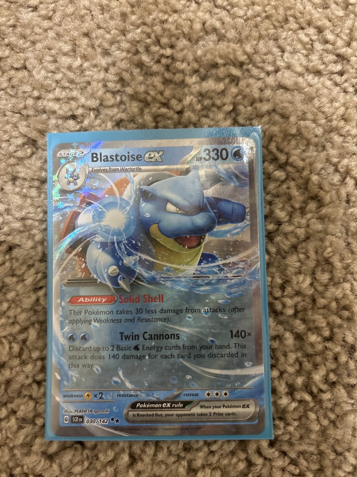 Blastoise EX 030/142 Double Rare Pokémon Stellar Crown SV7 Blastoise EX 030/142 Double Rare Pokémon Stellar Crown SV7