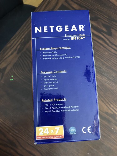 NETGEAR EN104TP Ethernet Hub 4 ports 10 Mbps BRAND NEW in Box