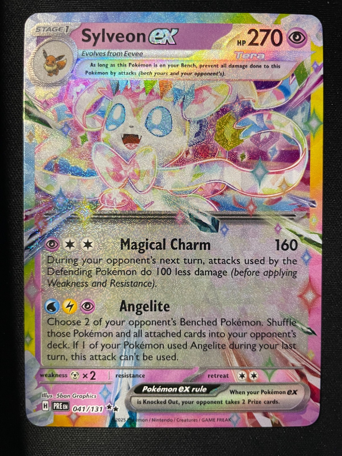 Sylveon Ex 041/131 Prismatic Evolutions English Pokemon Card