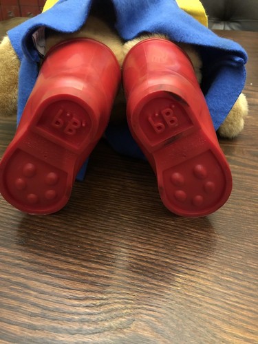 Vintage Paddington Bear 30th Anniversary Eden 1988 Red Boots Hat Rain Coat