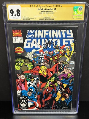 Infinity Gauntlet #3 CGC SS 9.8 Signed Jim Starlin Marvel 1991