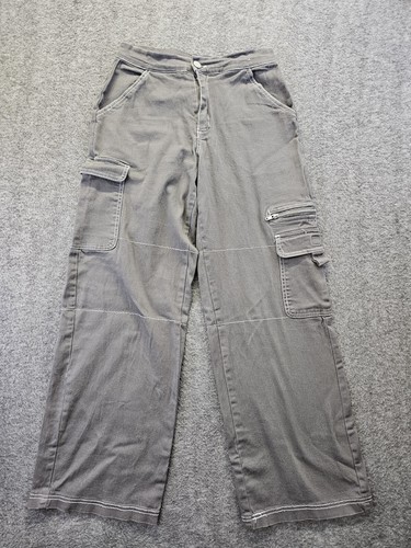 Rachel Paige XS Grey Cargo Pants with Elastic Waist Band