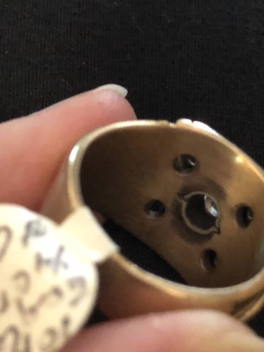 Vintage Masonic Ring 32nd Degree Mason Two Headed Eagle 10K Gold 1/4ctw Diamond