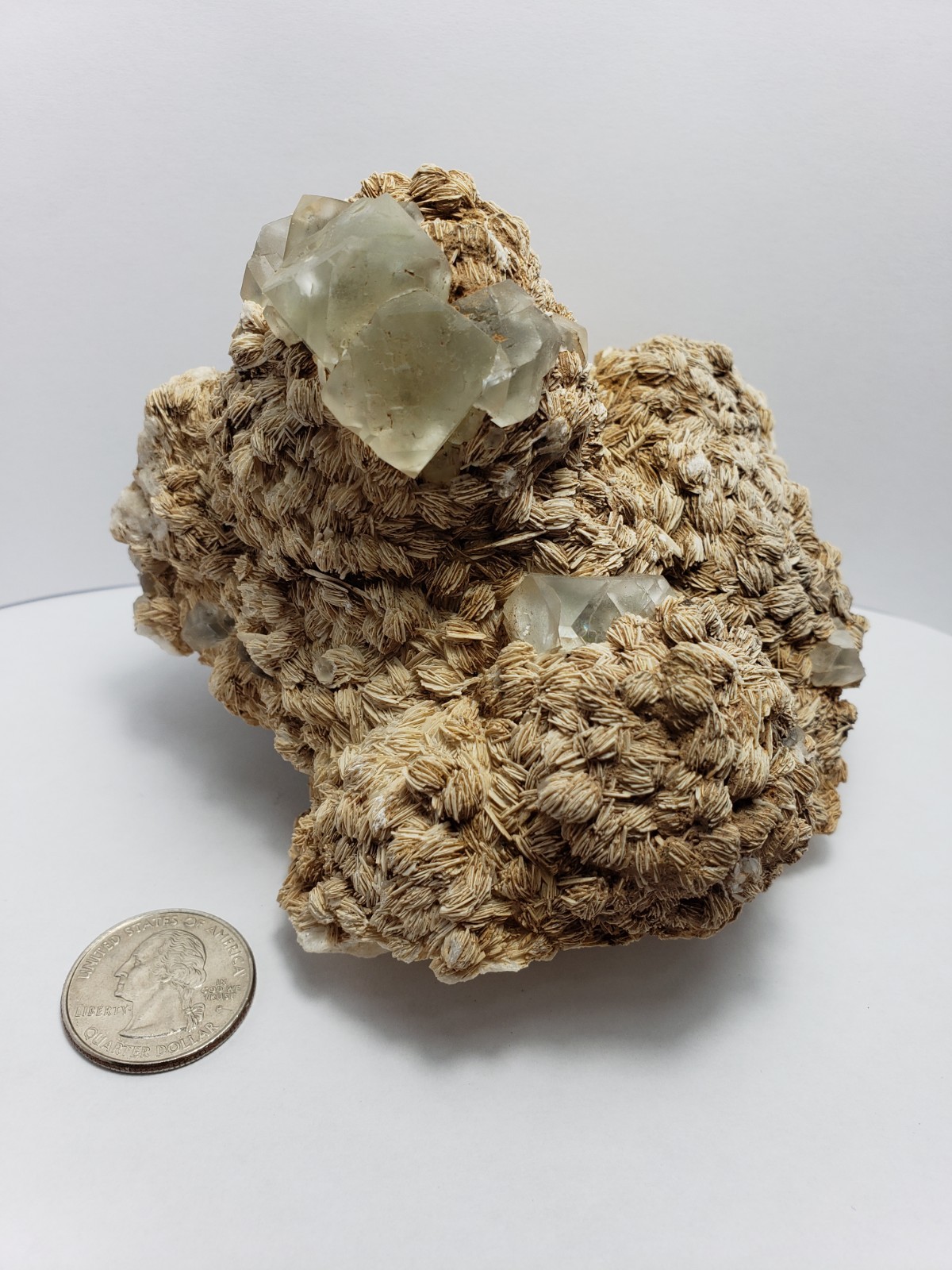 1330g NEW Find Green Fluorite/Barite Crystal Mineral Specimen Ontario,Canada