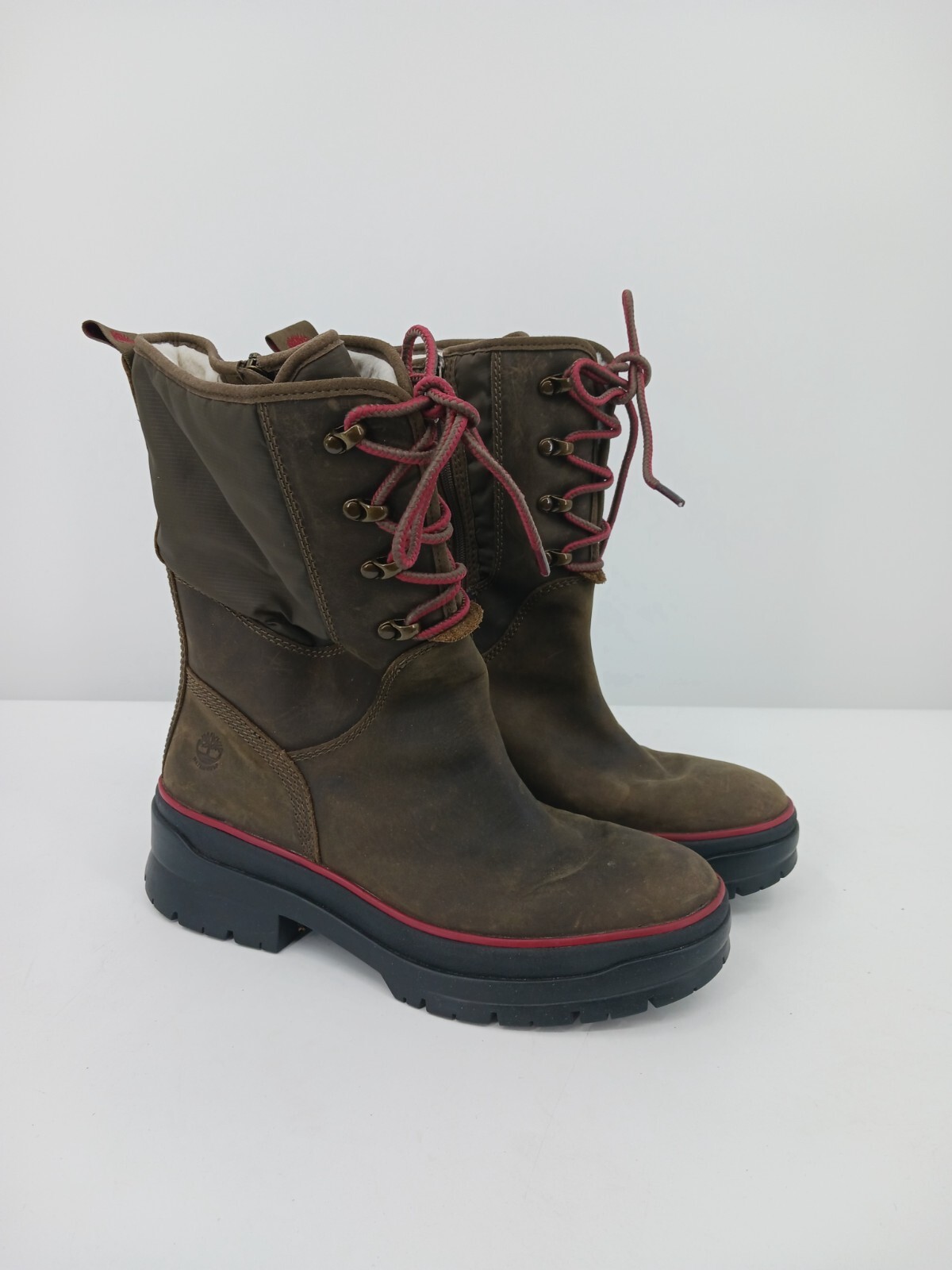 Timberland Women's Boots BootBrown8.5 Logger Water Resistant Stacked Low
