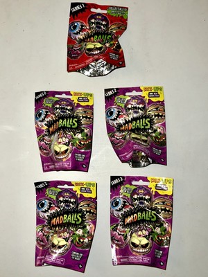 Madballs Mini Series 1 & 2 Blind Bag Lot Of 6 Mix-Ups Creepy Scary Mad Balls