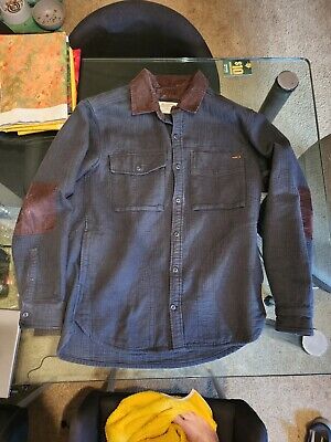 REI Co-Op Nook Flannel Shirt Jacket Shacket Corduroy Barn Chore Coat Blue Medium